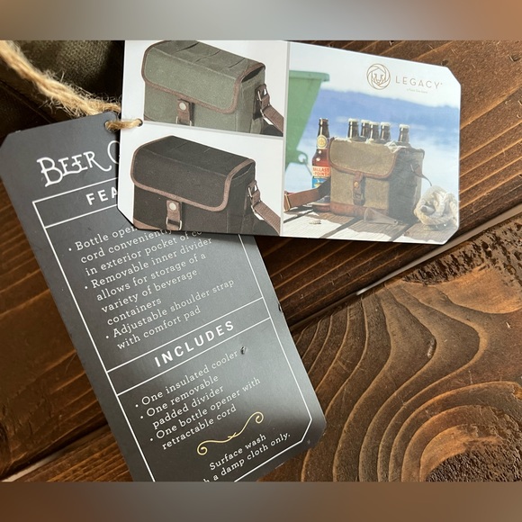 Other Legcay Waxed Canvas Beer Caddy Cooler Tote Picnic Time 6 Pack With Bottle Opener Poshmark